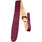 Perri's 2-1/2" Suede Leather Guitar Strap Burgundy thumbnail