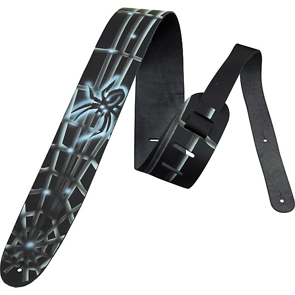 Perri's 2-1/2" Leather Airbrushed Guitar Strap Spider