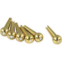 D'Andrea Tone Pins Brass Bridge Pin Set Abalone D'Andrea Tone Pins Brass Bridge Pin Set White Dot