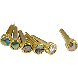 D'Andrea Tone Pins Brass Bridge Pin Set Abalone D'Andrea Tone Pins Brass Bridge Pin Set Abalone