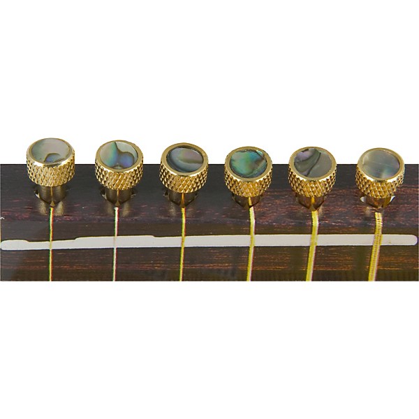 D'Andrea Tone Pins Brass Bridge Pin Set Abalone
