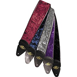 LM Products Crushed Velvet Padded Guitar Strap Blue