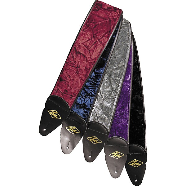 LM Products Crushed Velvet Padded Guitar Strap Blue