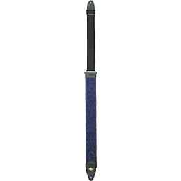 LM Products Crushed Velvet Padded Guitar Strap Blue