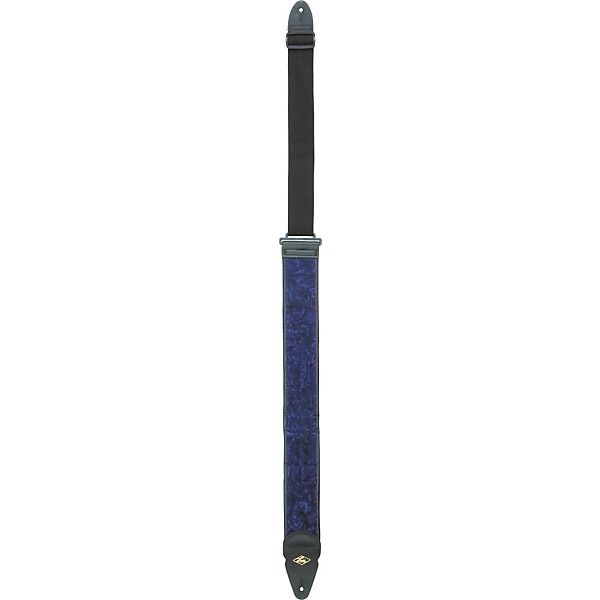 LM Products Crushed Velvet Padded Guitar Strap Blue