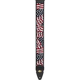 LM Products Padded Designer Nylon Guitar Strap American Flag