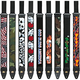 LM Products Padded Designer Nylon Guitar Strap American Flag