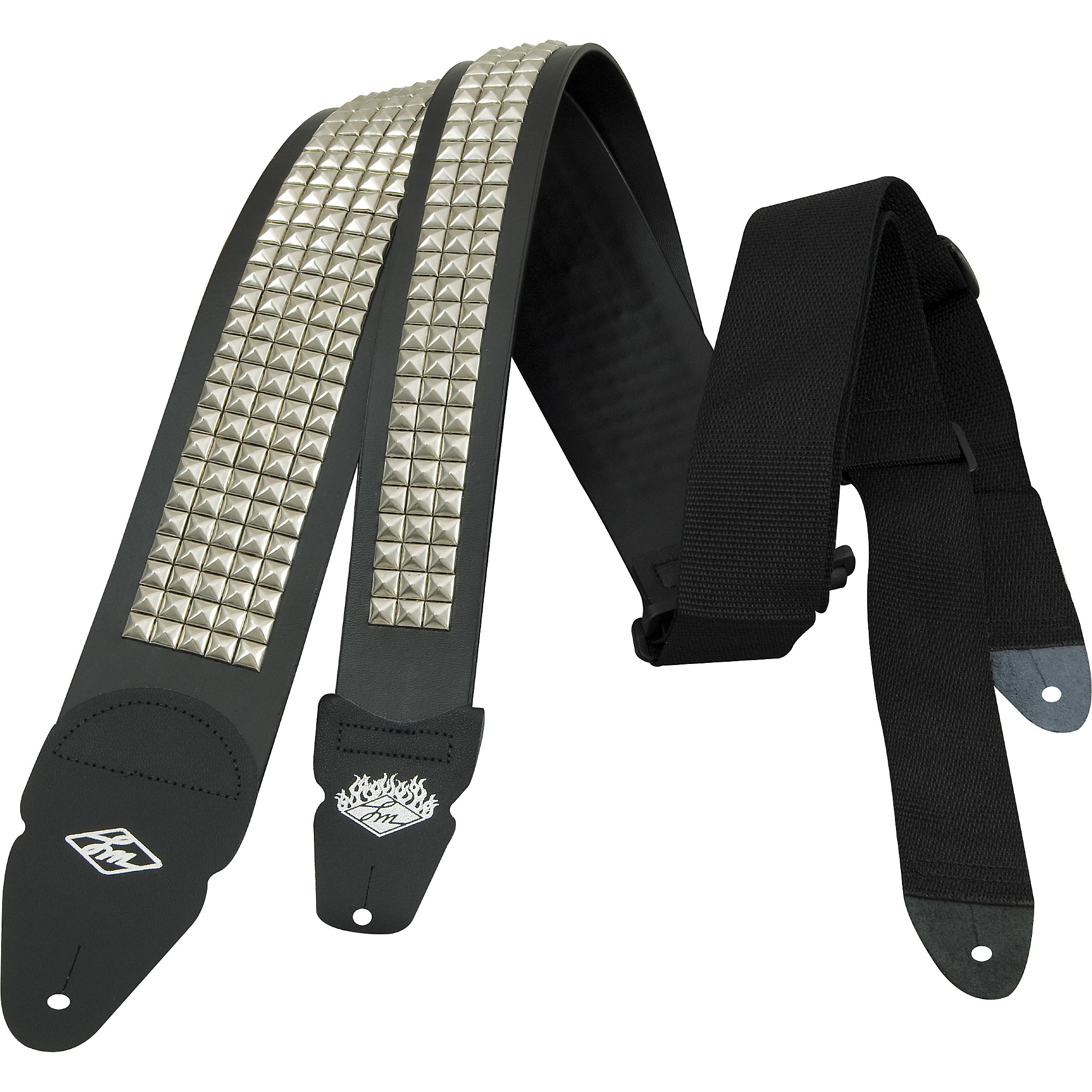 LM Products 2-inch Macrame Cotton Guitar Strap with Leather Ends