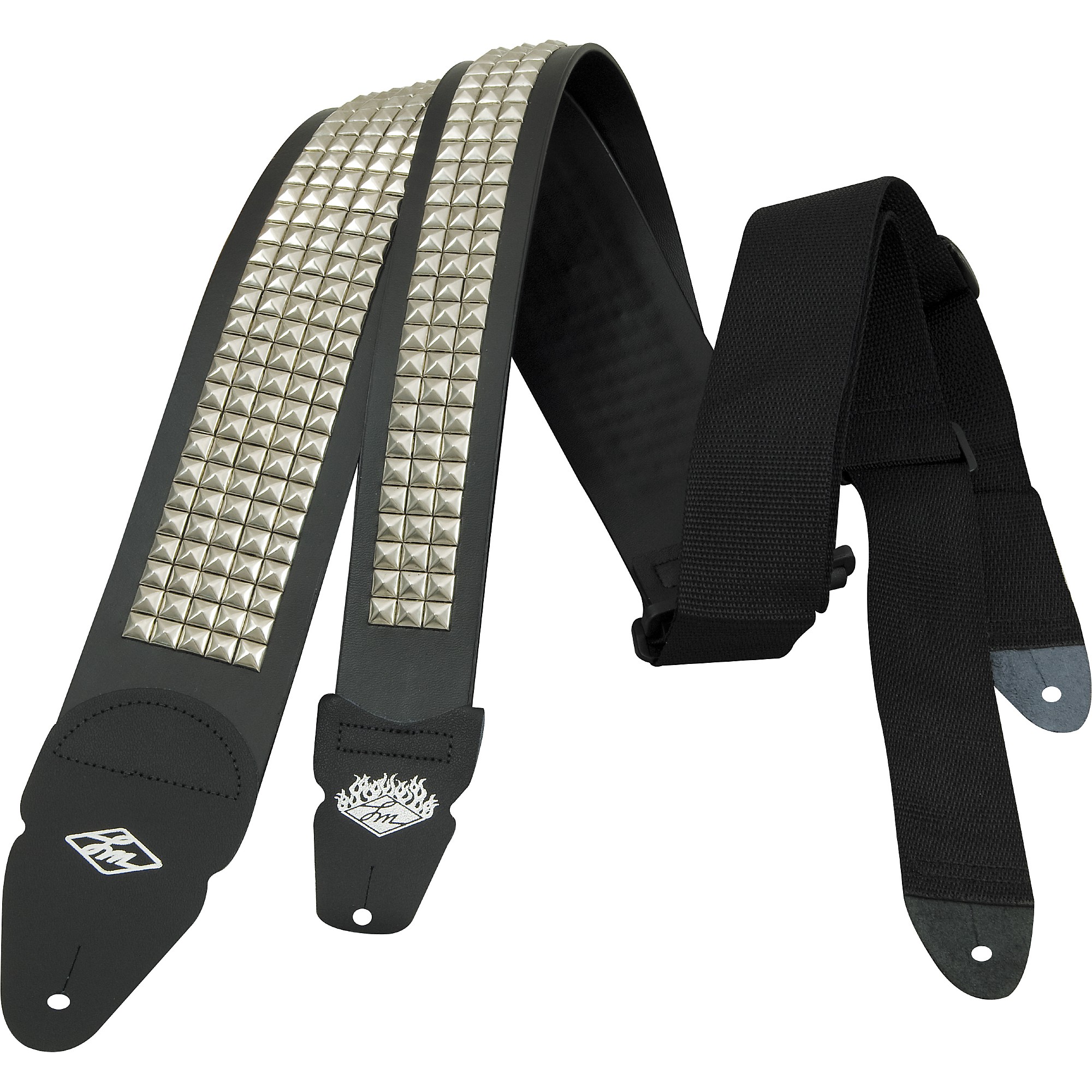 LM Products Studded Guitar Strap Black 3 in. | Guitar Center