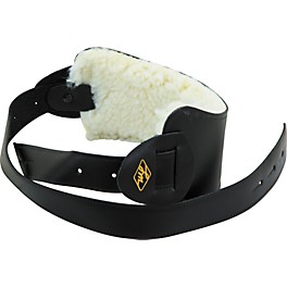 LM Products Leather Bass Strap with Extra Wide Pad Black