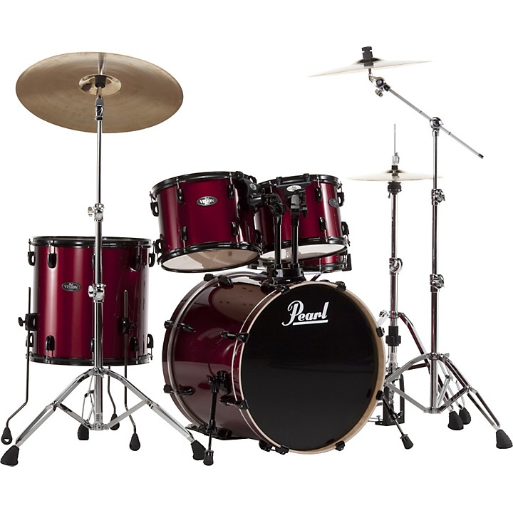 礼真琴/Energy PREMIUM SERIES Pearl VB Vision Birch 5 Piece Shell Pack Red Wine with Black
