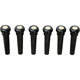 Graph Tech Tusq Ivory Acoustic Guitar Bridge Pins Black Pearl Dot