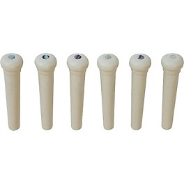 Graph Tech Tusq Ivory Acoustic Guitar Bridge Pins White P... Graph Tech Tusq Ivory Acoustic Guitar Bridge Pins White Paua Dot