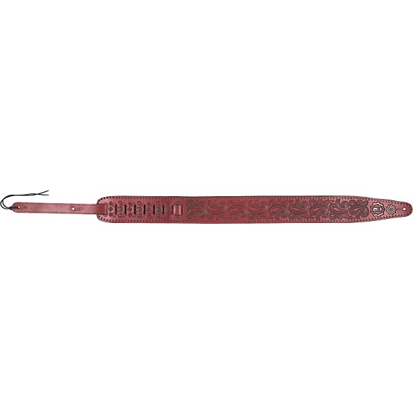 Levy's Carving Leather Paisley Pattern Strap Cranberry