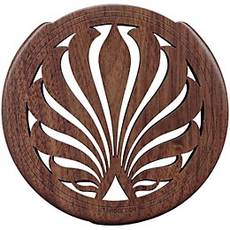 The Lute Hole Company 4" Soundhole Covers for Feedback Control in Maple or Walnut Walnut Heavy