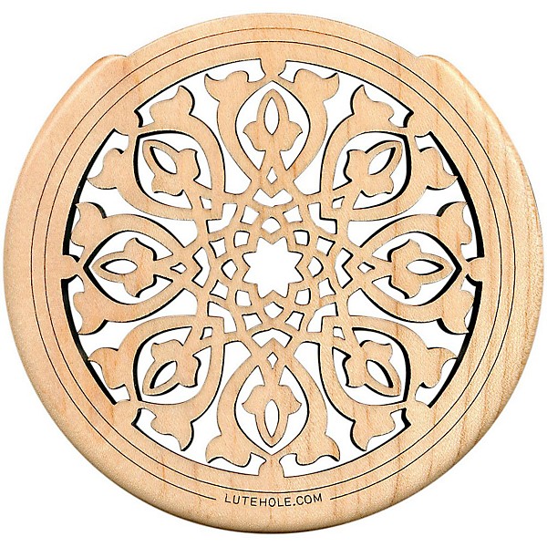 The Lute Hole Company 4" Soundhole Covers for Feedback Control in Maple or Walnut Maple Moderate