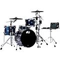 DWe 4-Piece Complete Kit Bundle with Roland Cymbals and DW Hardware Midnight Blue Metallic Lacquer