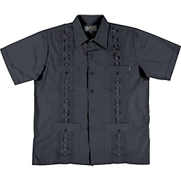 Dragonfly Clothing Guayabera Men's Shirt - Black Black Large