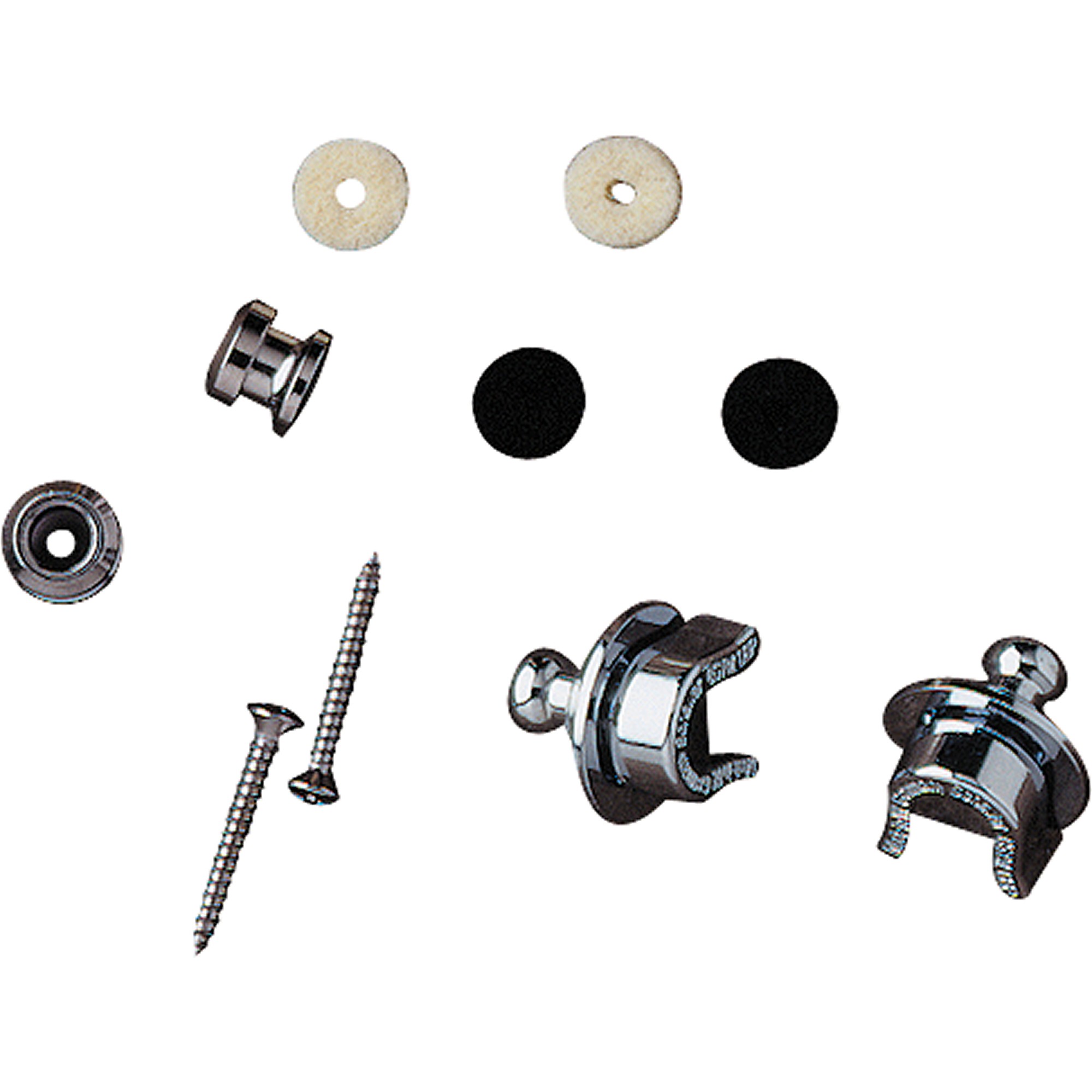 Fender Strap Locks and Buttons Gold (2), Shop Fittings & Parts