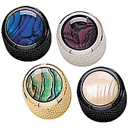 Q Parts Mini-Dome Knob Single Black Natural Abalone