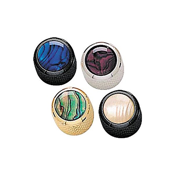 Q Parts Mini-Dome Knob Single Black Natural Abalone