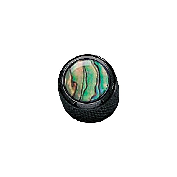 Q Parts Mini-Dome Knob Single Black Natural Abalone