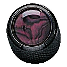 Open Box Q Parts Mini-Dome Knob Single Level 1 Black Purple Abalone
