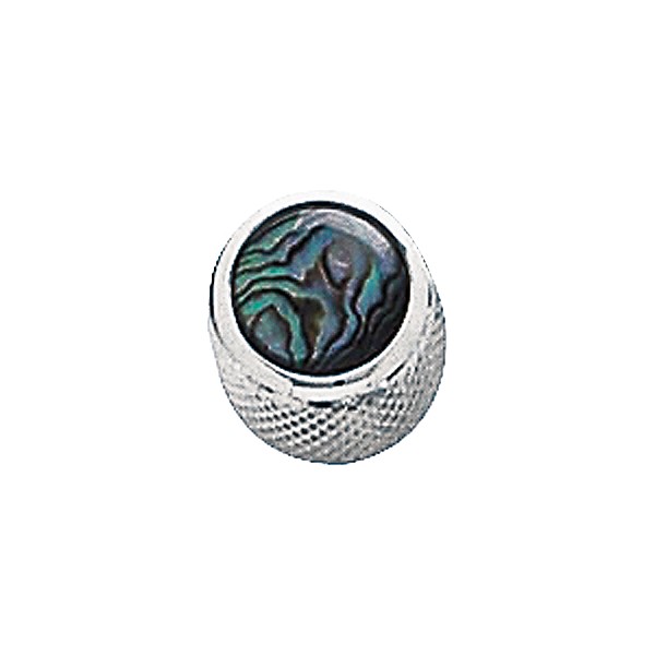 Q Parts Shell Dome Knob Single Chrome Natural Abalone