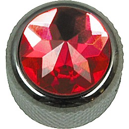 Q Parts Crystal Dome Knob Single Black Red