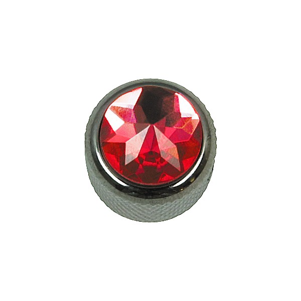 Q Parts Crystal Dome Knob Single Black Red