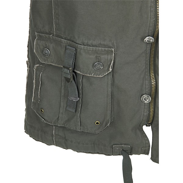 Edward Dada Army Jacket with Embroidered Dragon Face on Back