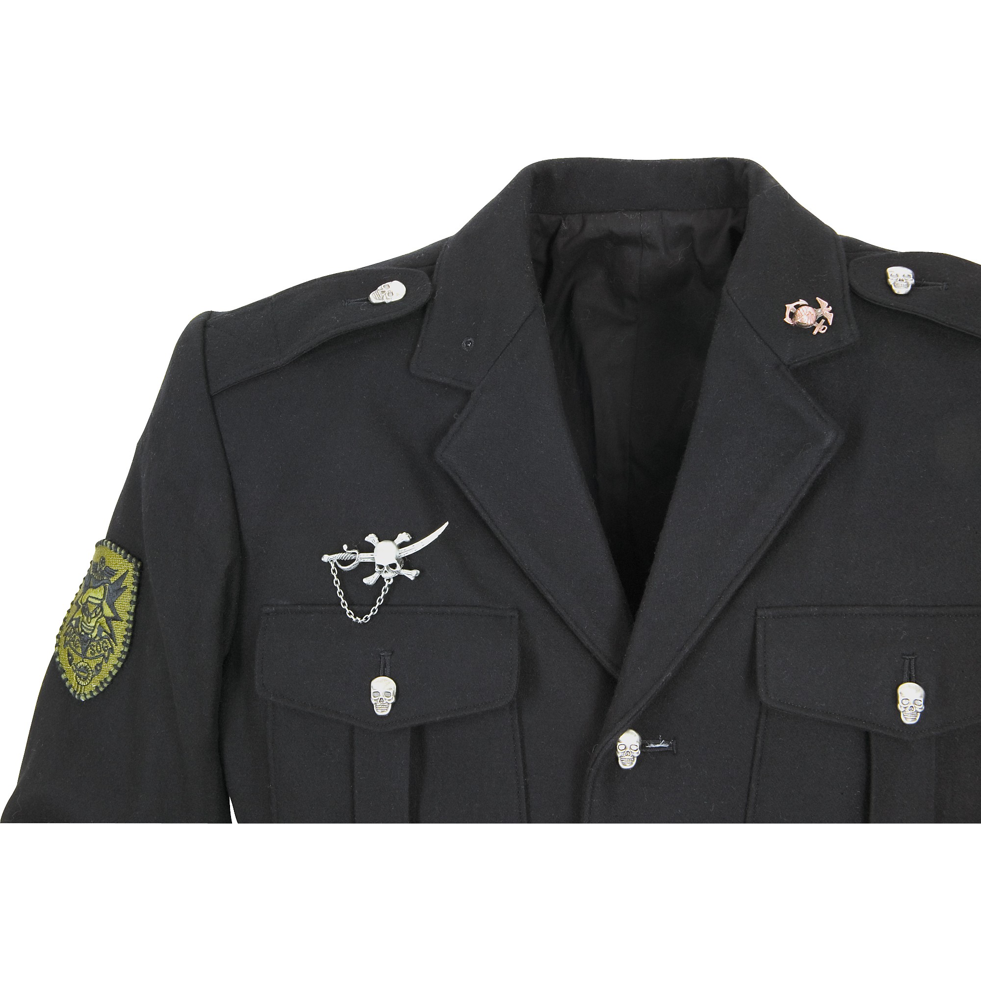 Pin on Black military jacket