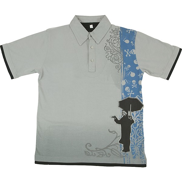 Dragonfly Clothing Rainman Men's Polo Shirt Gray Xxl