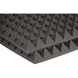 Auralex Studiofoam Pyramids 24"x24"x2" Acoustic ... Auralex Studiofoam Pyramids 24"x24"x2" Acoustic Panel 12-Pack Charcoal 2"