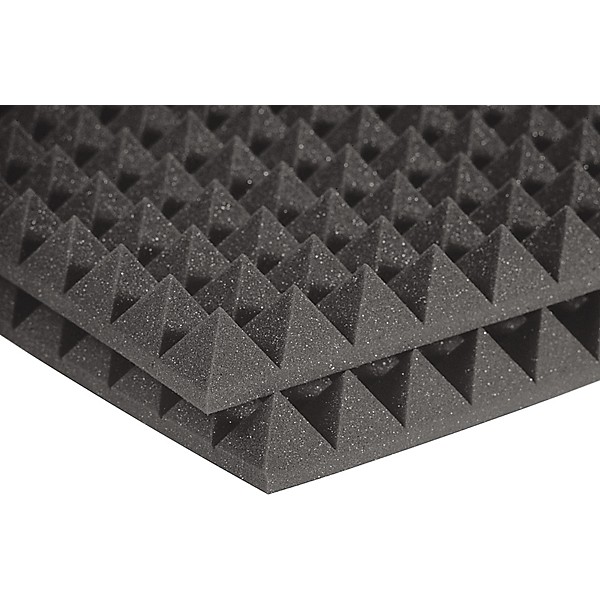 Open Box Auralex Studiofoam Pyramids 24"x24"x2" Acoustic Panel 12-Pack Level 1 Charcoal