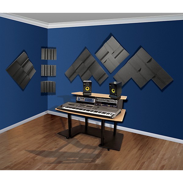Open Box Auralex Project Studio Kit for Room Acoustics Level 1 Charcoal