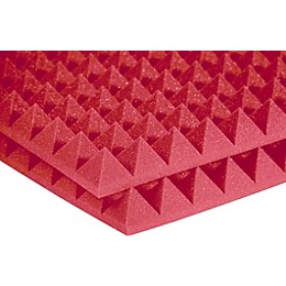 Auralex Studiofoam Pyramids 24"x48"x2" Acoustic Panels (12-Pack) Red