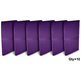 Auralex Studiofoam Pyramids 24"x48"x2" Acoustic Panels (12-Pack) Purple