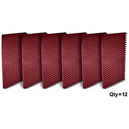 Auralex Studiofoam Pyramids 24"x48"x2" Acoustic ... Auralex Studiofoam Pyramids 24"x48"x2" Acoustic Panels (12-Pack) Burgundy