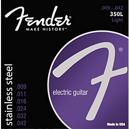 Fender 350L Stainless Steel Electric Guitar Strings - Light