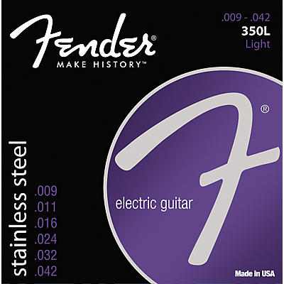 Fender 350L Stainless Steel Electric Guitar Strings Light for sale