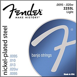 Fender Nickel-Plated Steel Banjo Strings - Light