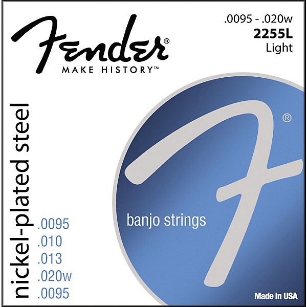 Fender Nickel-Plated Steel Banjo Strings - Light