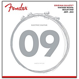 Fender Original Bullets Vintage Nickel Bullet End Electric Guitar Strings - Light