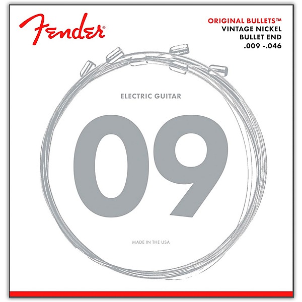 Fender 3150 Original Bullets Vintage Nickel Bullet End Electric Guitar Strings - Light