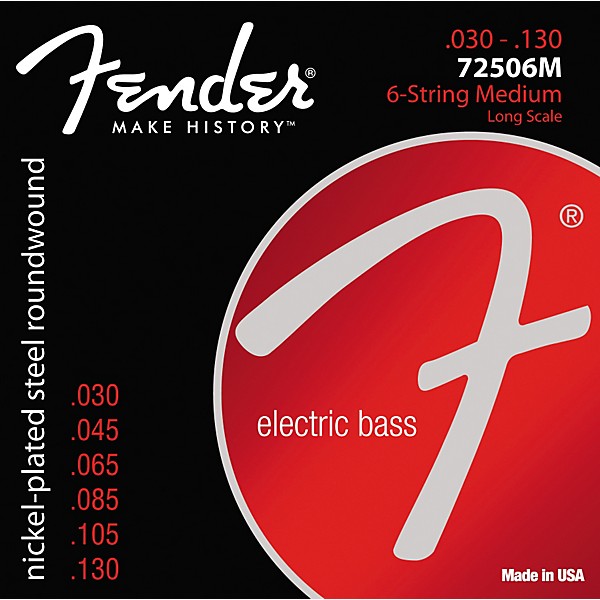 Fender 7250-6 Super Bass Nickel-Plated Steel Long Scale 6-String Bass Strings