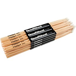 Goodwood Hickory Drum Sticks 12-Pack Rock Nylon