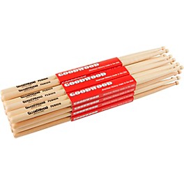 Goodwood Hickory Drum Sticks 12-Pack 5B Nylon Goodwood Hickory Drum Sticks 12-Pack Fusion Wood