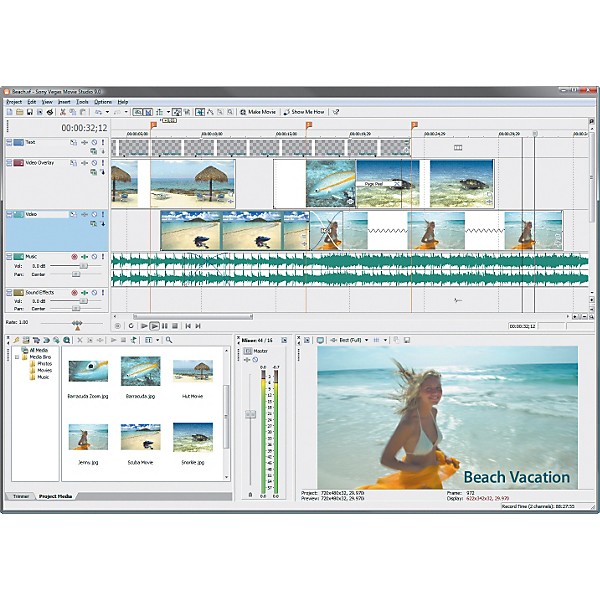 Sony Vegas Movie Studio HD Software