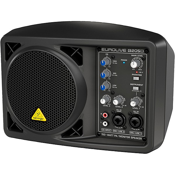 Behringer EUROLIVE B205D 150W Powered Monitor Speaker Black